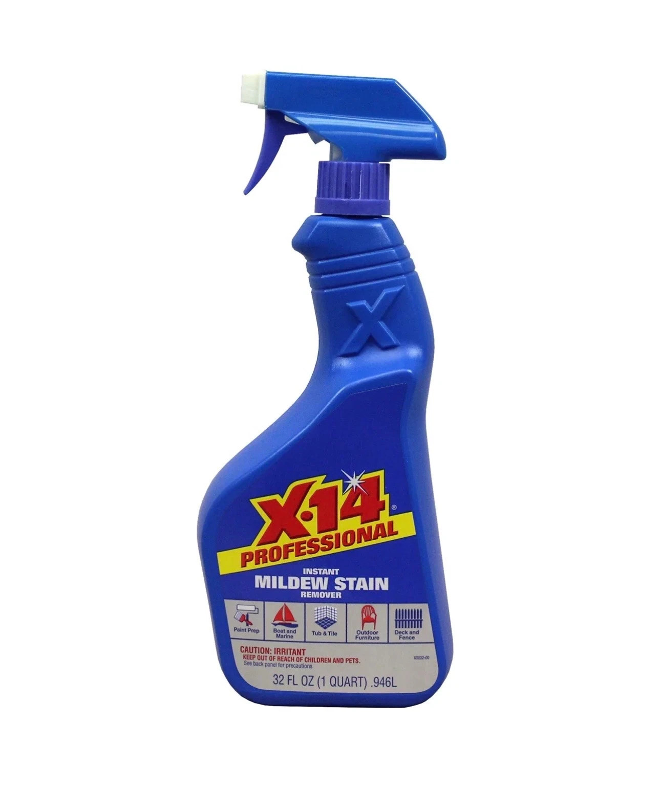 X-14 Professional Instant Mildew Stain Remover 32 oz Trigger Spray LOT OF 2