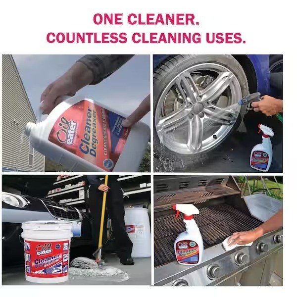 Oil Eater Cleaner Degreaser 1 Gallon Concentrated Color Safe Non-Corrosive