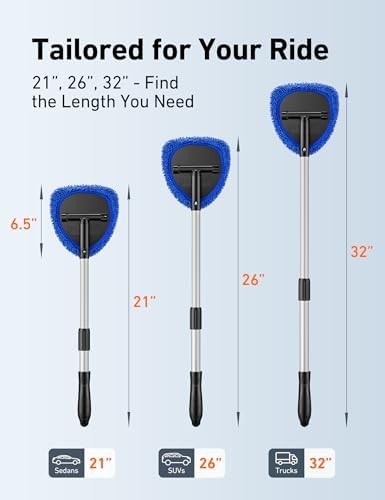 AstroAI 21″ Extra-Long Windshield Cleaner Tool, Car Interior Detailing