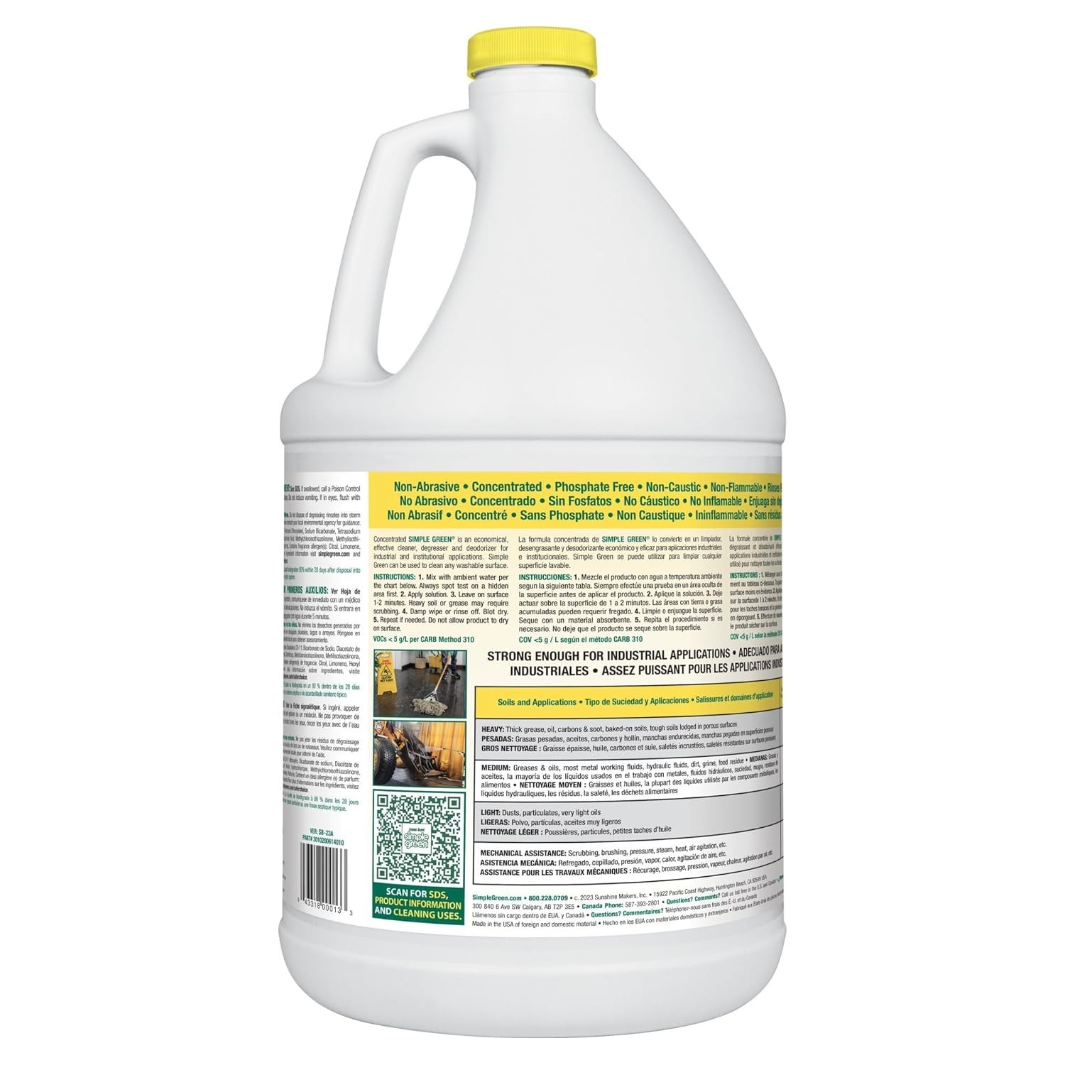 All-Purpose Lemon Cleaner & Degreaser, Non-Toxic, 1 Gallon for Industrial Use