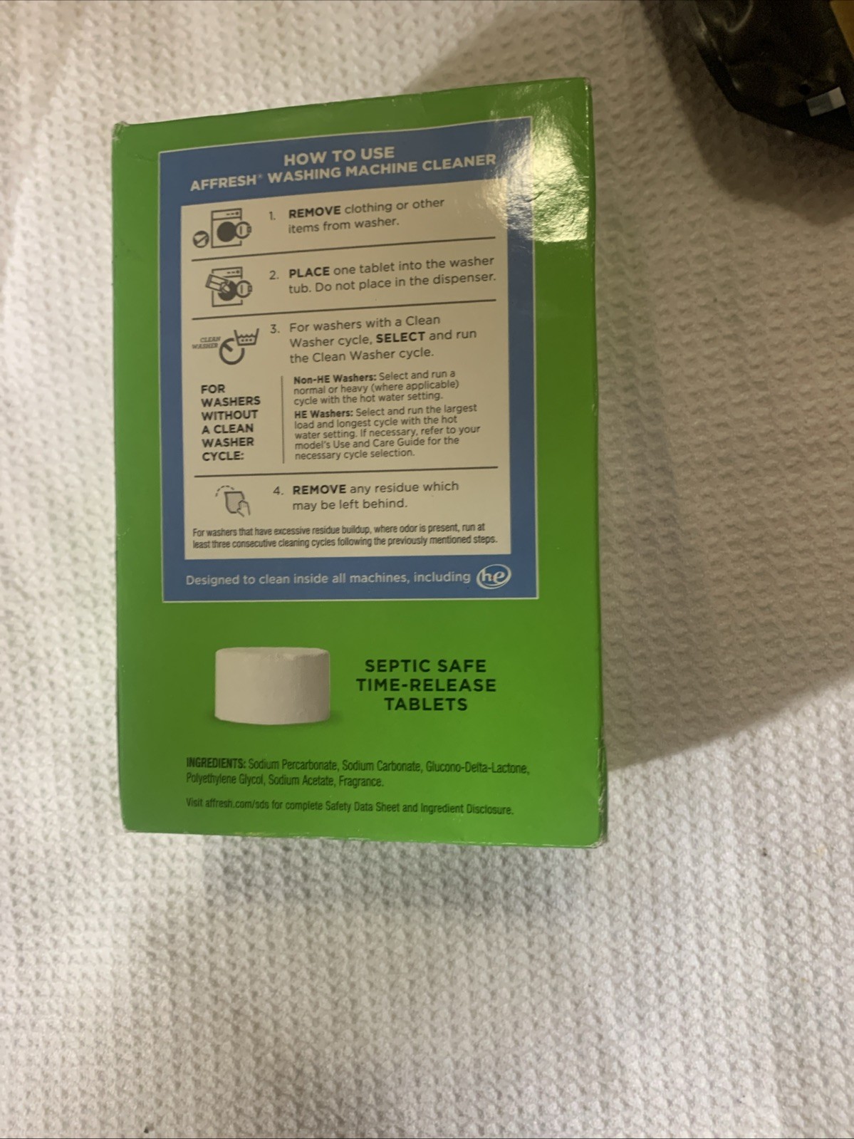 Affresh Washing Machine Cleaner, Cleans Front Load and 6 Count (Pack of 1)