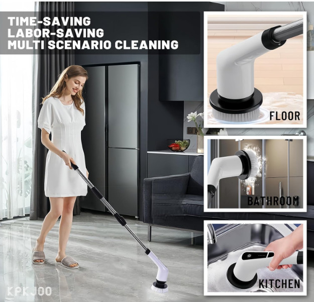 Electric Spin Scrubber, Electric Bathroom Cleaning Brush, LHPY Upgraded Version.