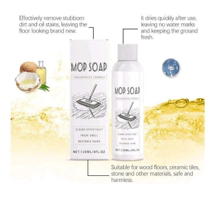 Mop Soap 120ML, New Mop Soap for Floor Cleaning, Floor Cleaner, Highly…