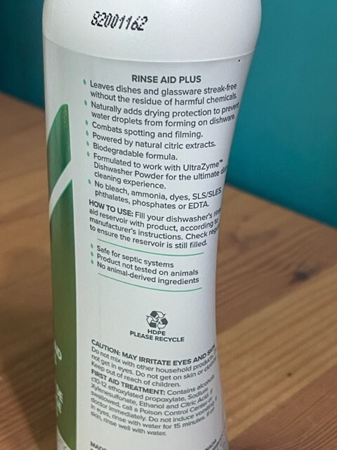 SEALED NORWEX RINSE AID PLUS FOR DISHWASHERS STREAK FREE DISHES/GLASSWARE 12 OZ
