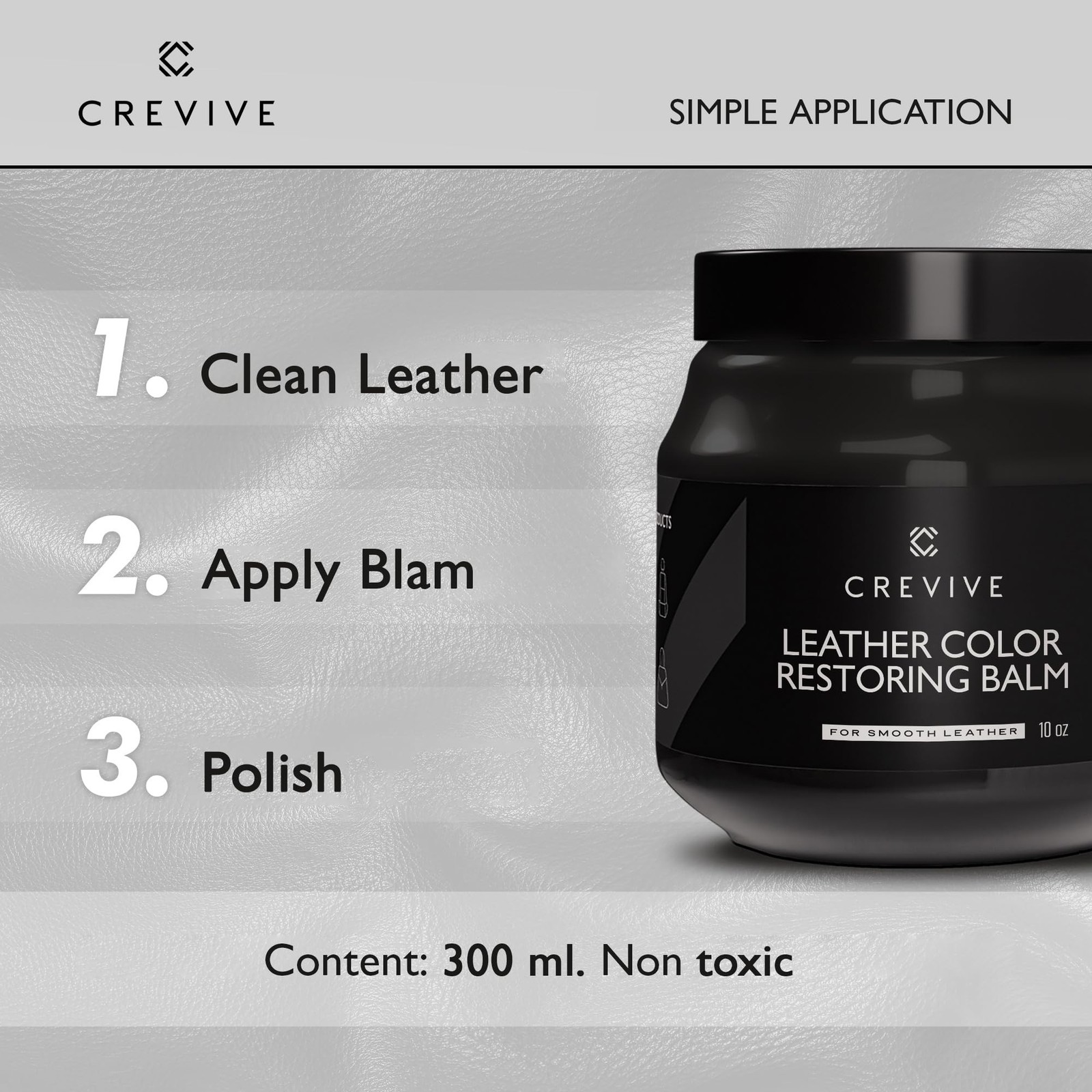Leather Recoloring Balm Black 10 oz – Leather Color Restorer – Leather Restor…