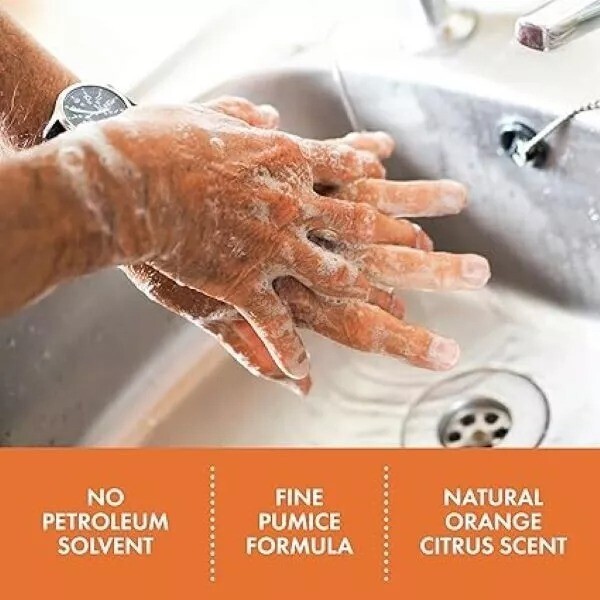 Permatex 25219 Fast Orange Pumice Lotion Hand Cleaners, Citrus, 128 FL OZ