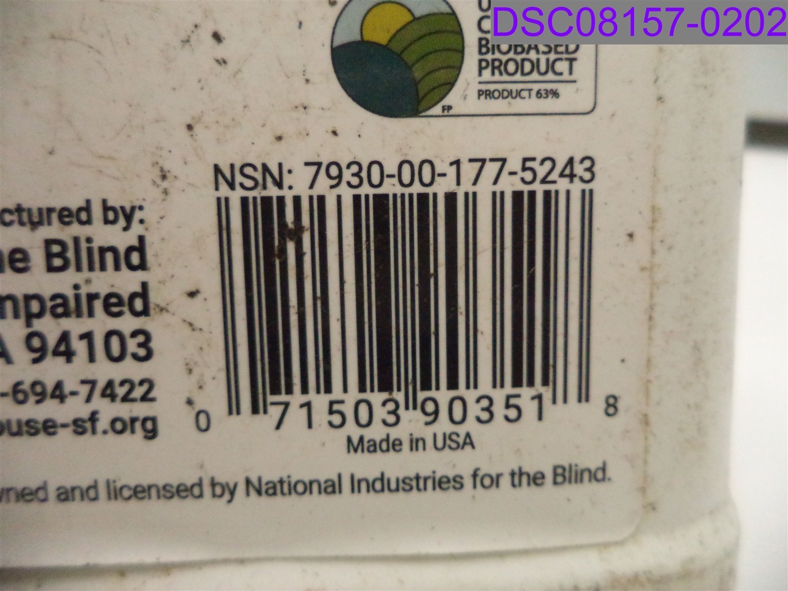 Qty = 2 Gallons (2 Jugs x 1 G): Skilcraft All Purpose Cleaner 7930-00-177-5243