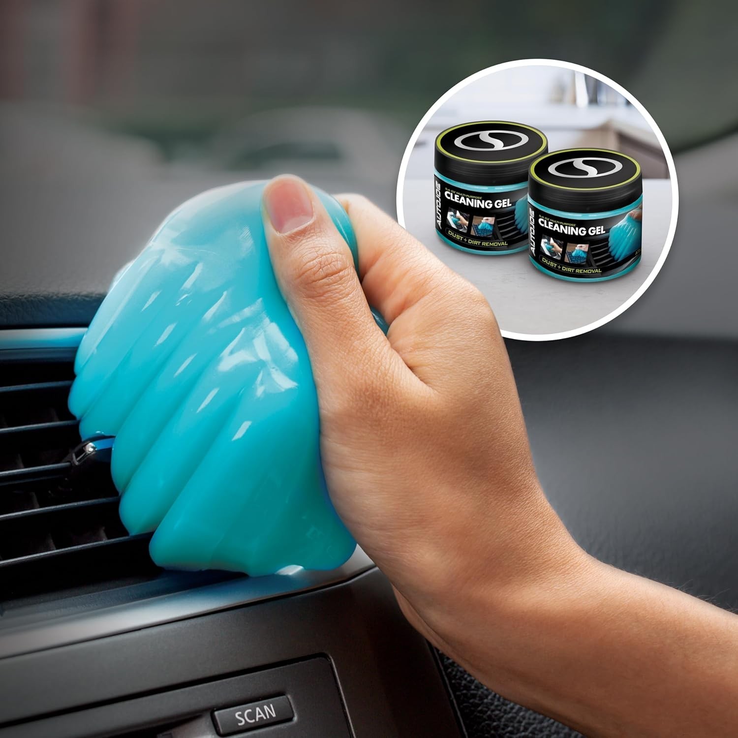 Car Cleaning Gel 2-Pack, Car Cleaning Putty Slime, Car Interior Cleaner, Auto…