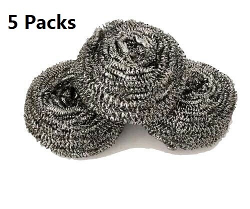3 Pieces Shining Stainless Steel Sponges Scrubbers Scouring Pads Wholesale