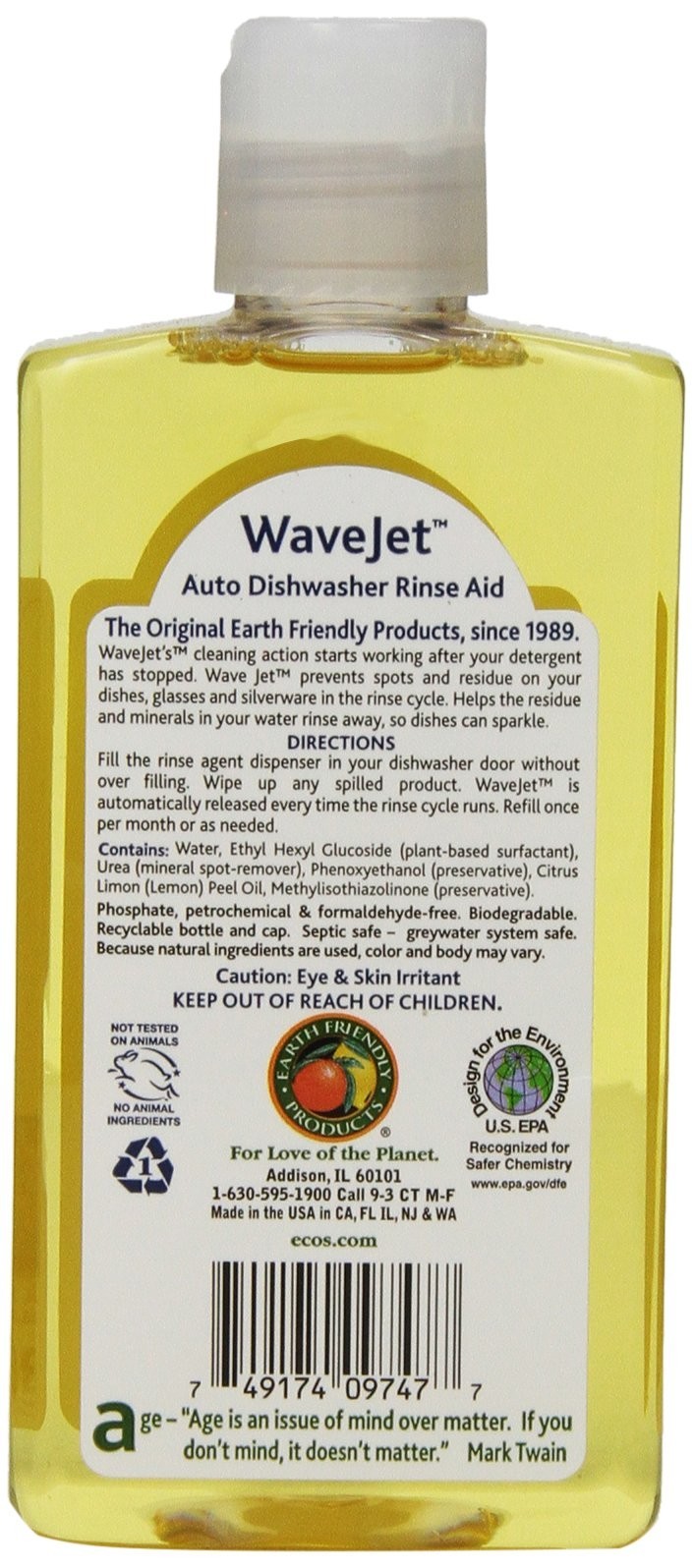 Eco-Friendly Wave Jet Rinse Aid, 8oz Bottle – Pack of 12, Spotless Shine
