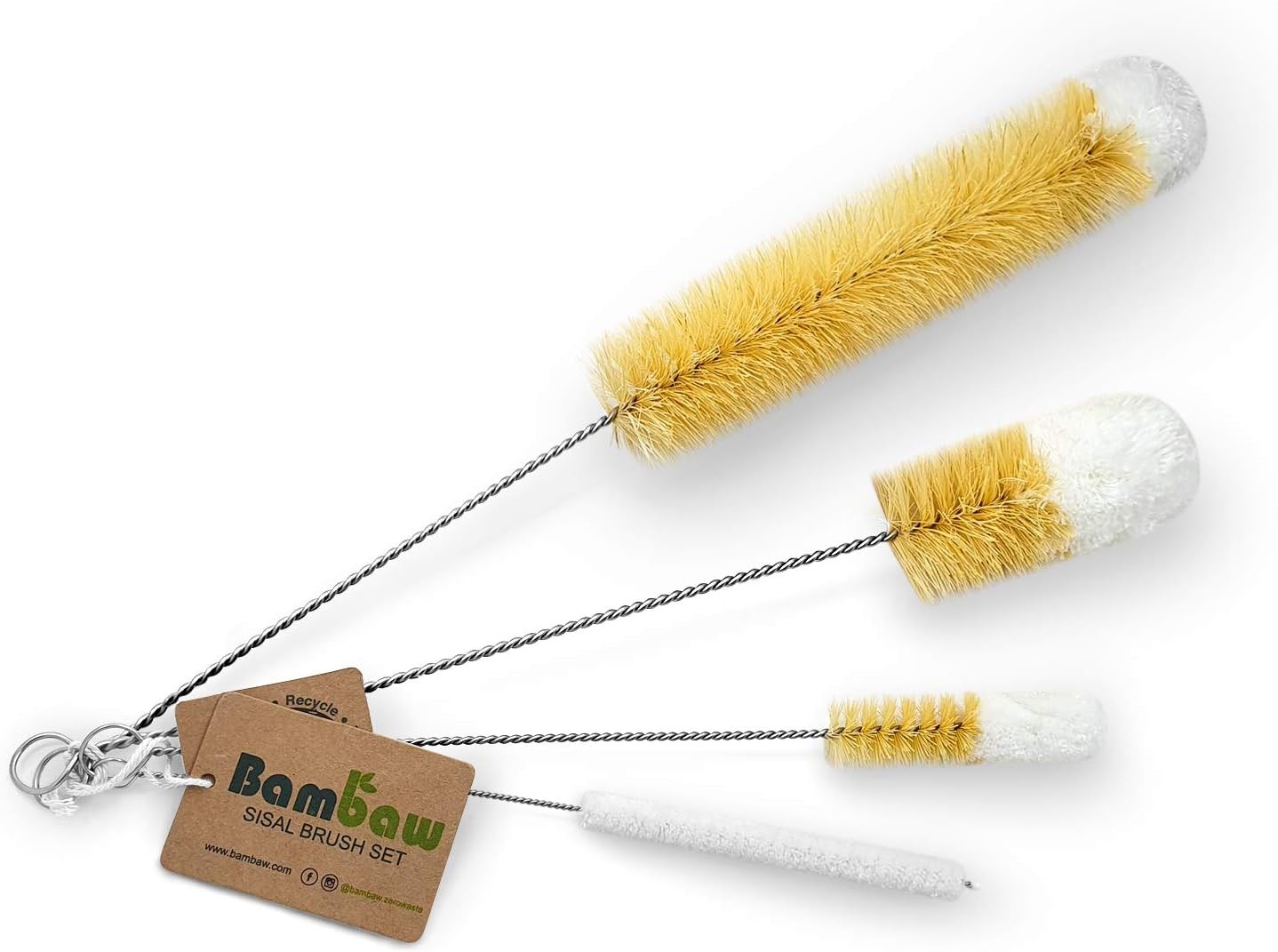Bottle Cleaner Brush Set | 4 Cleaning Brushes | Bottle Brush Cleaner Set | Wa…