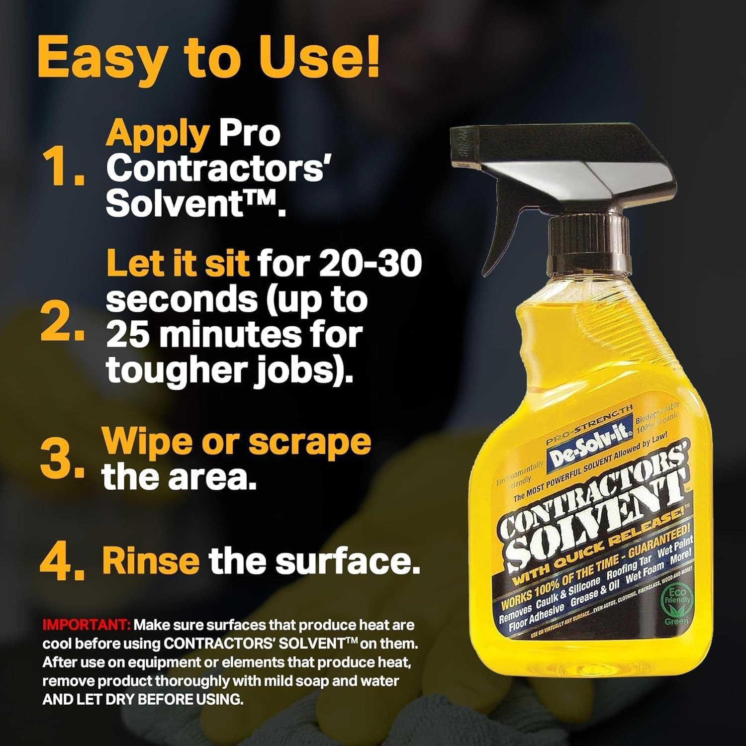 Orange-Sol De-Solv-it® Pro Contractor’s 12 oz Adhesive Remover Spray