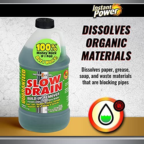 Slow Drain Build Up Remover – Prevents Clogs, Ends Slow Drains for 2 Liter