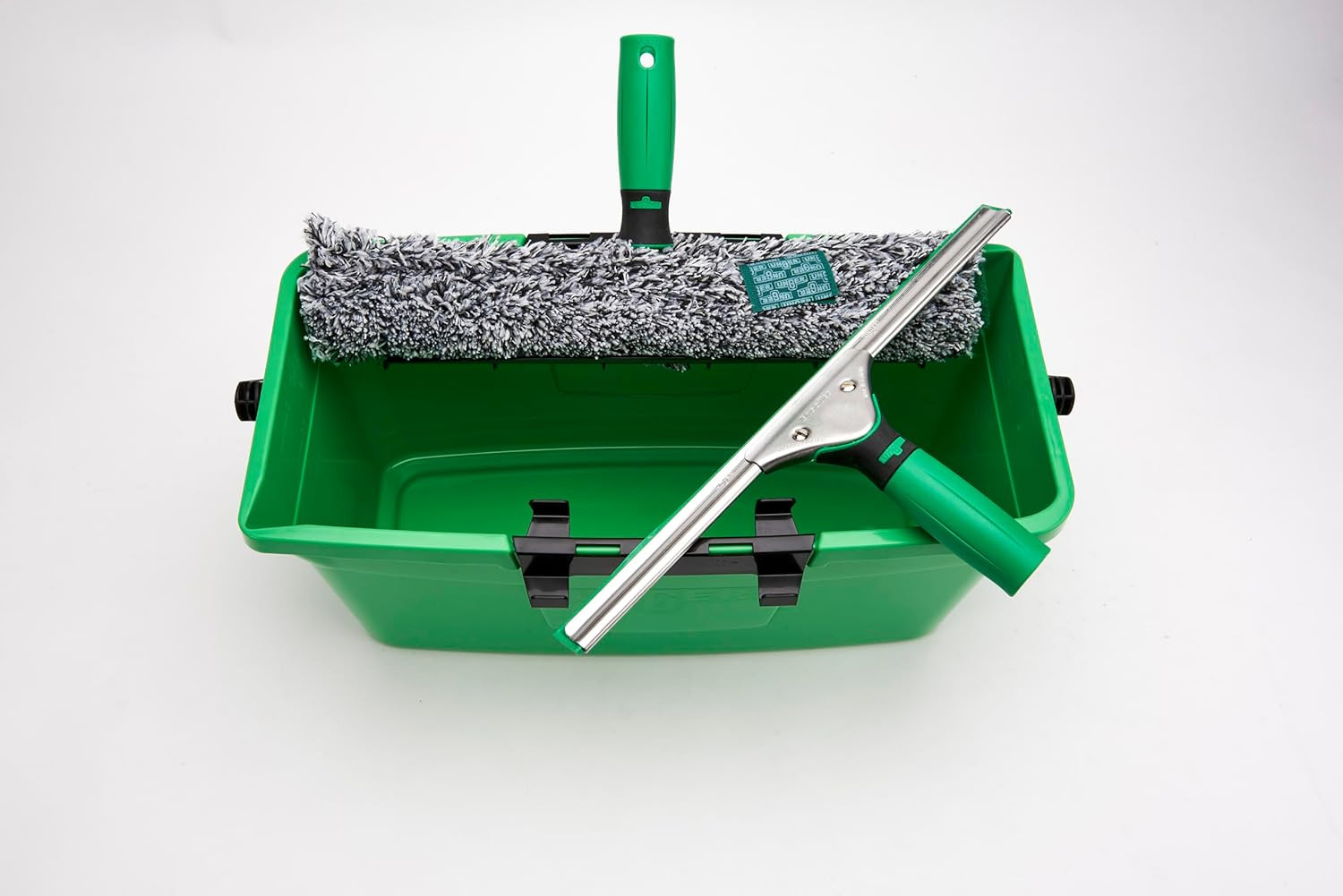 Unger Commercial Window Cleaning Kit – 3-In-1 Starter Set with 14″ Squeegee, Mic