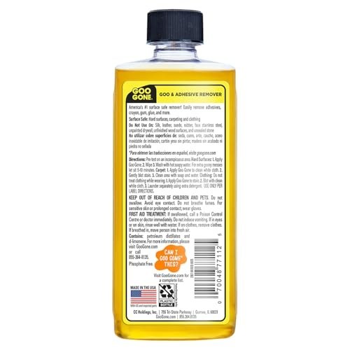 Adhesive Remover 8 Ounce Liquid Citrus Scent Sticker Label Decal Residue Tape
