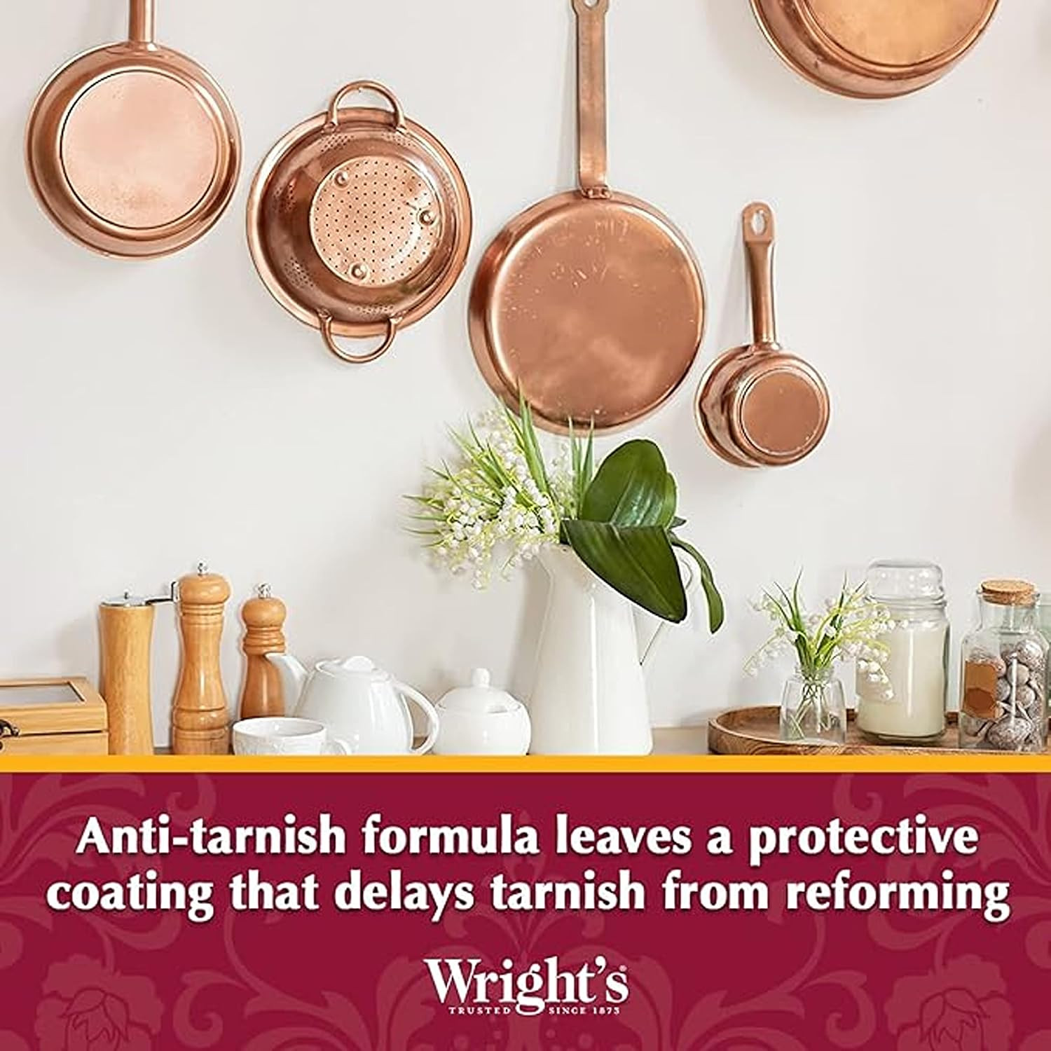 Copper, Brass Cream Cleaner – 8 Ounce – Gently Cleans and Removes Tarnish withou