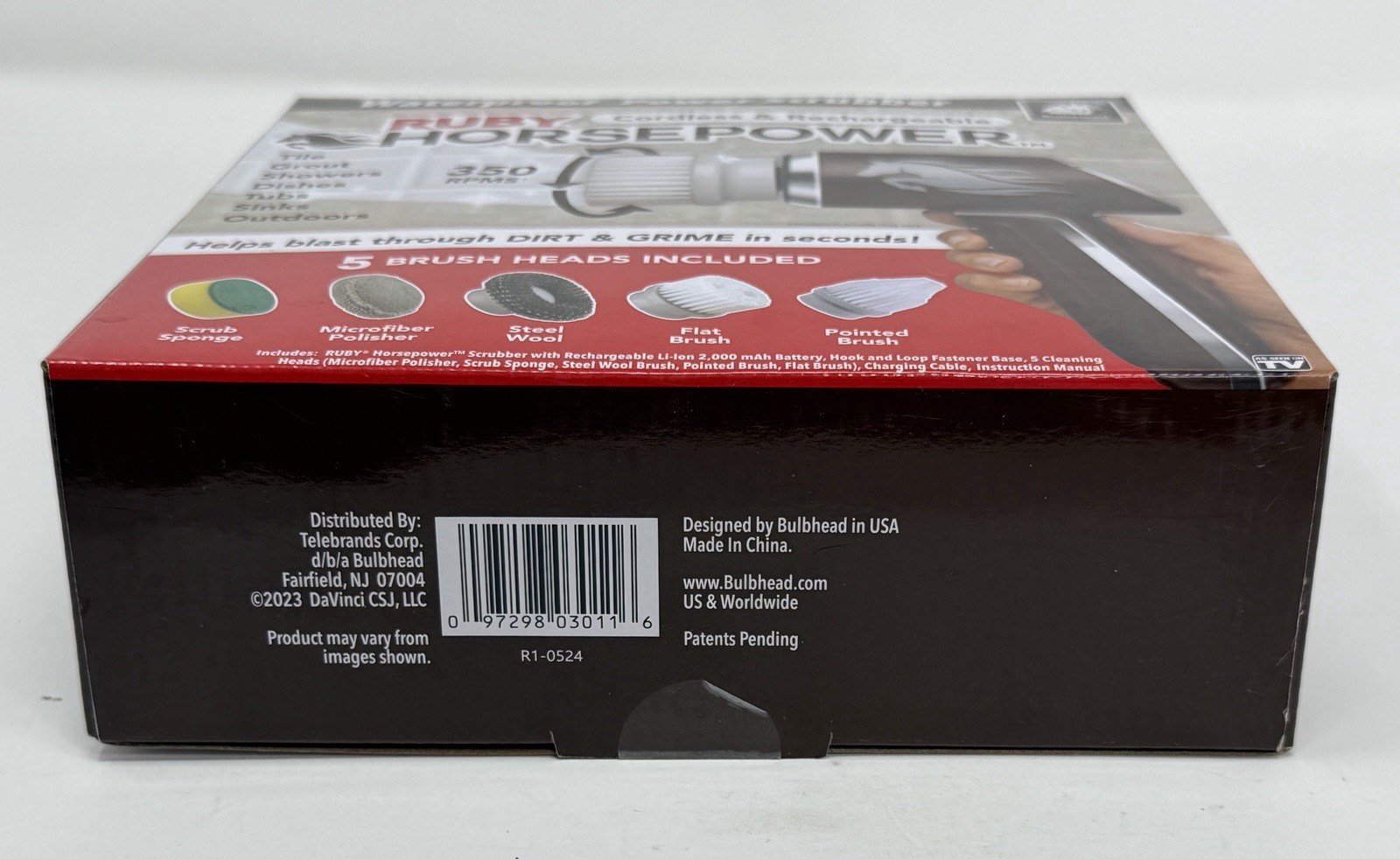 Horsepower Waterproof Power Scrubber Cordless & Rechargeable R1-0524 NIB
