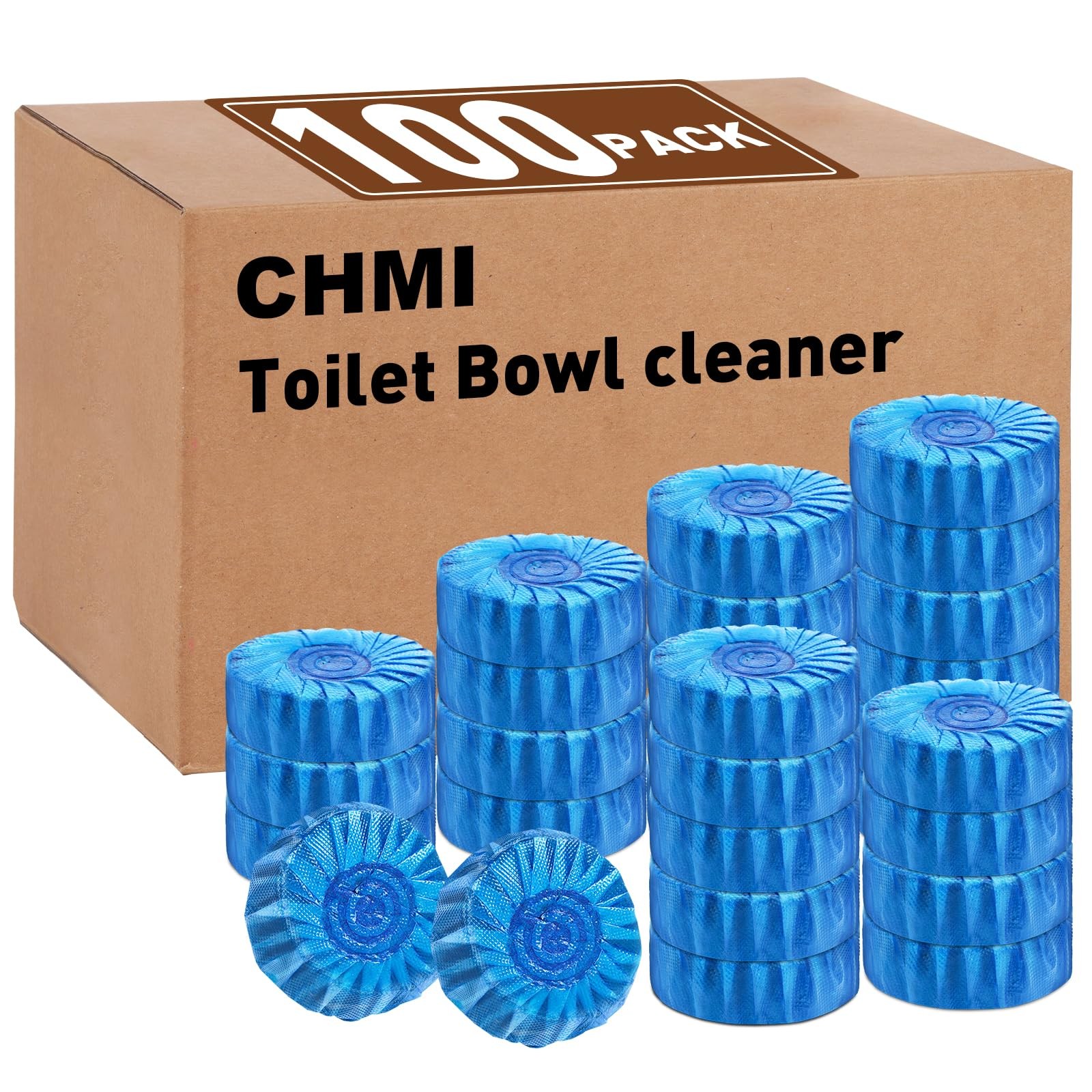 100 Pack Toilet Bowl Cleaner Tablets, Long-lasting Bathroom Toilet Tank Clean…