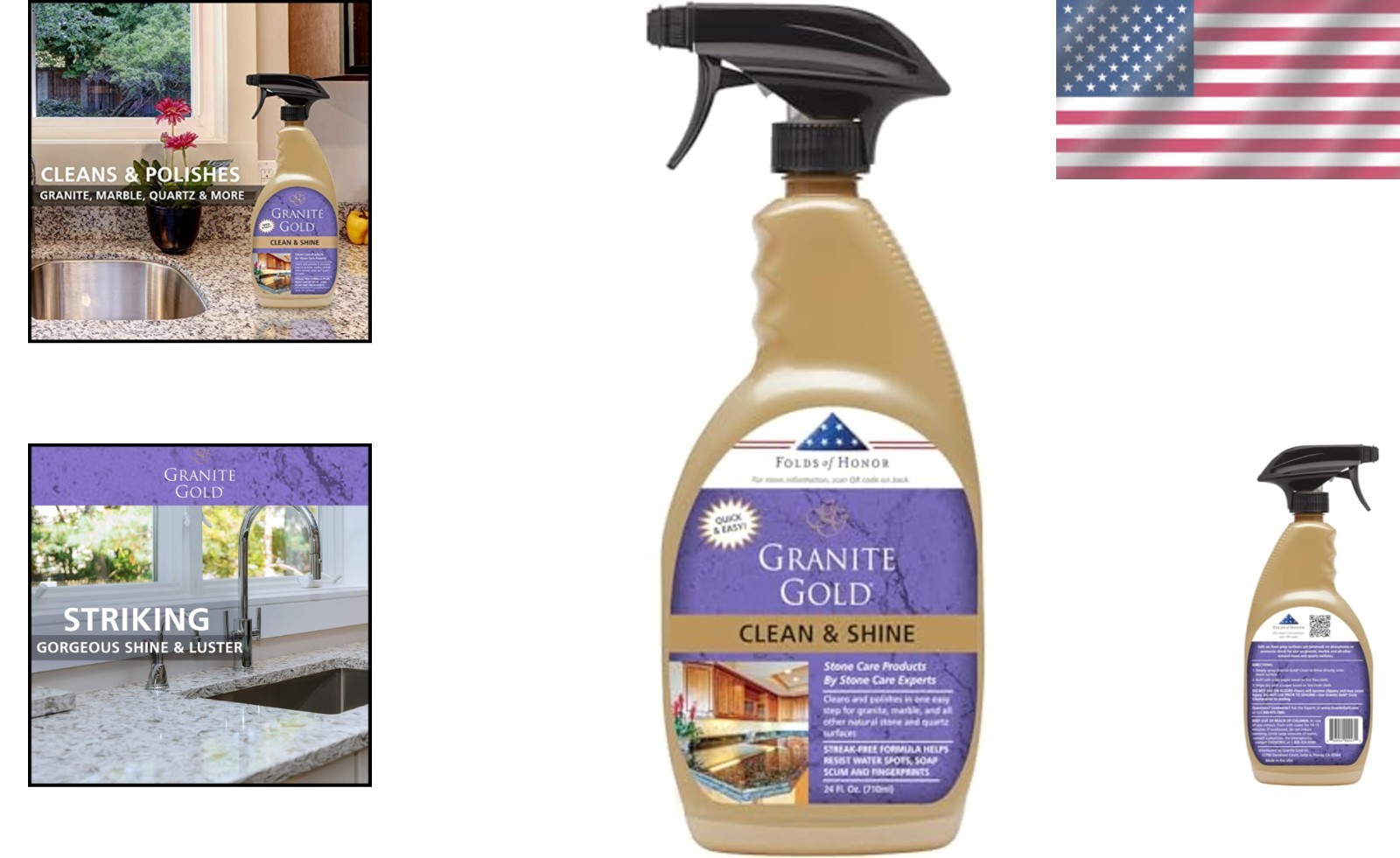 24 Fl Oz Streak-Free Cleaner & Polish for Natural Stone & Quartz Surfaces