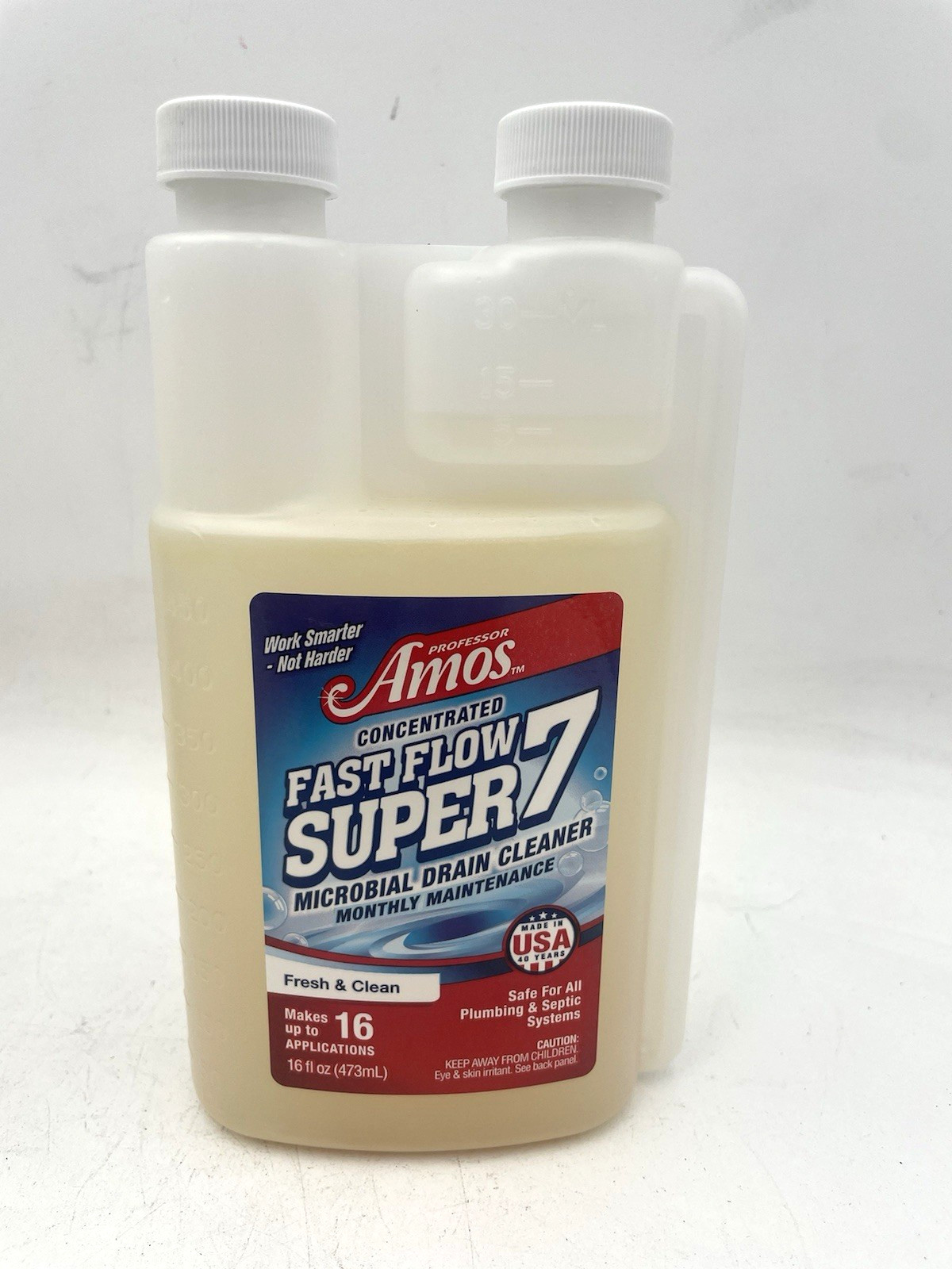 Professor Amos Fast Flow Super7 Concentrated Drain Solution w/Microbes set 4