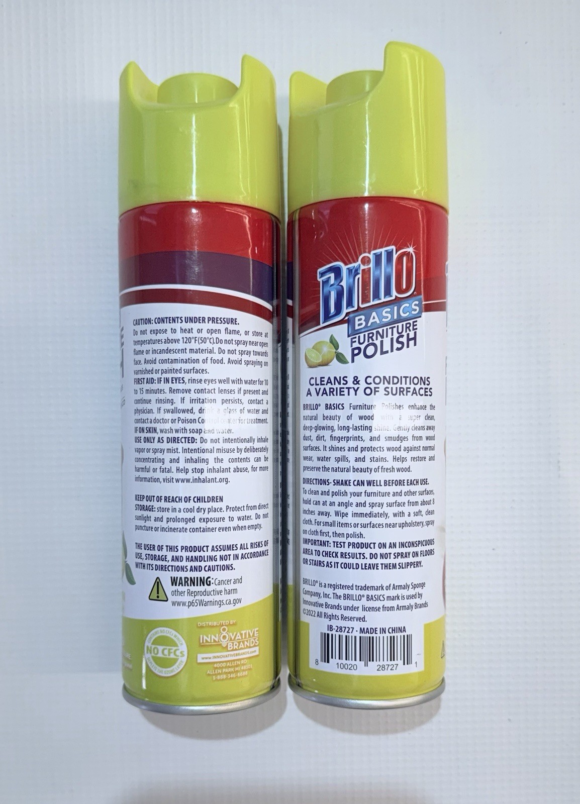Brillo Basics Lemon Fresh Furniture Polish – 2 Pack (6 oz each)