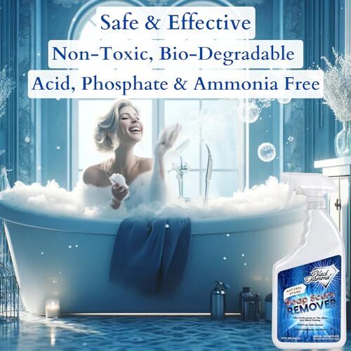 Natural Stone Shower Soap Scum Remover Spray. For Cleaning Bathtubs, Glass Do…