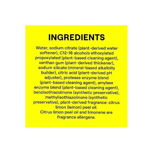 Seventh Generation Lemon Dishwasher Detergent Gel 70oz Naturally Derived Dye