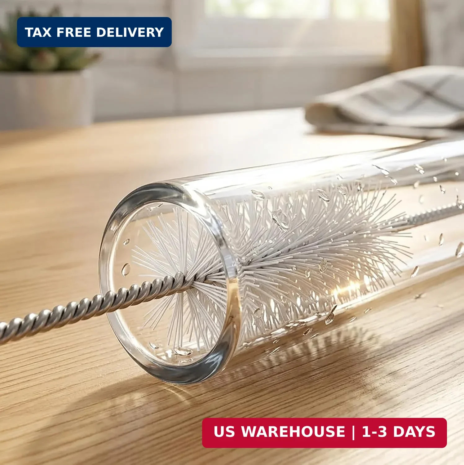 12 Inch Extra Long Straw Brush Cleaner (10 Pack), Flexible Nylon Tube Cleaning B