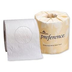 Preference Standard Toilet Tissue White Cored Roll 4 X 4.05 Inch 2-Ply CS/80