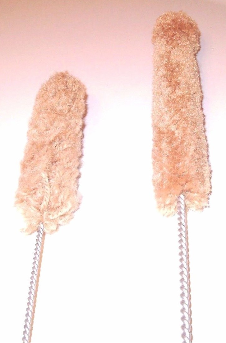 Fine Soft Tube Bottle Brushes 2 pc set 1 Inch Diameter 9 & 16 In. Length NEW