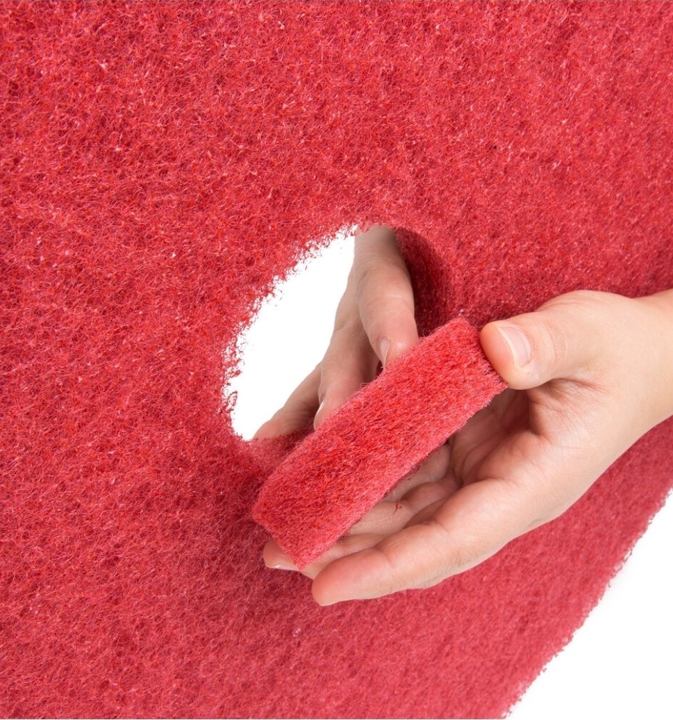 3M Red Buffer Floor Pads, 5100, Low-Speed 14″, 5 Pack, NEW