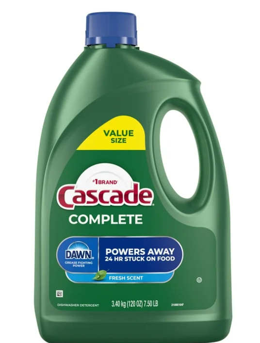 4 Bottles of Cascade Complete Dishwasher Detergent Liquid Gel, 120 fl oz