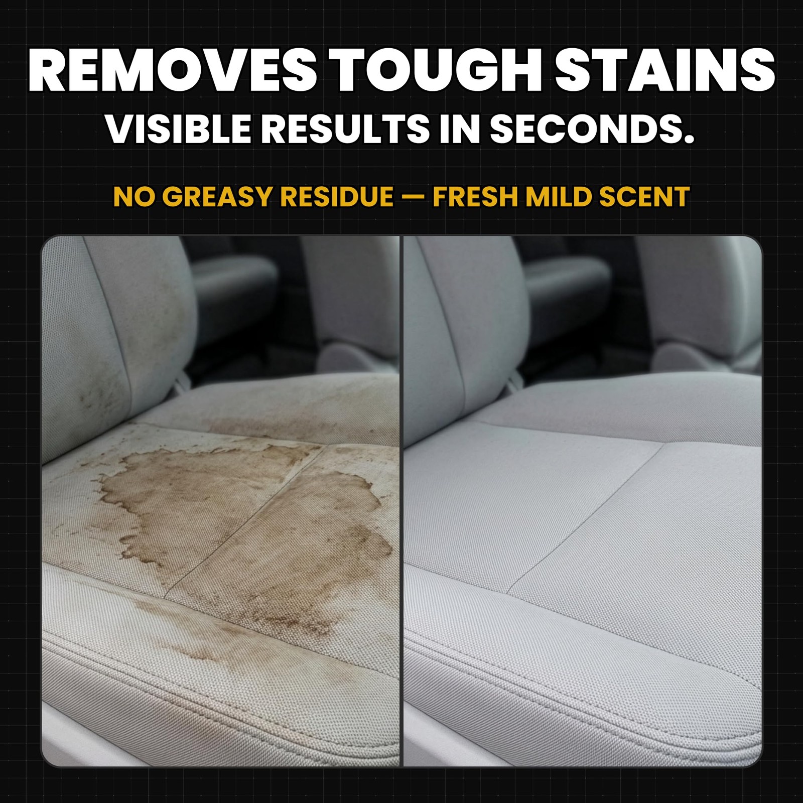 Interior Car Cleaner 18 Oz for Leather, Upholstery, Carpet – Tough Stain Remover