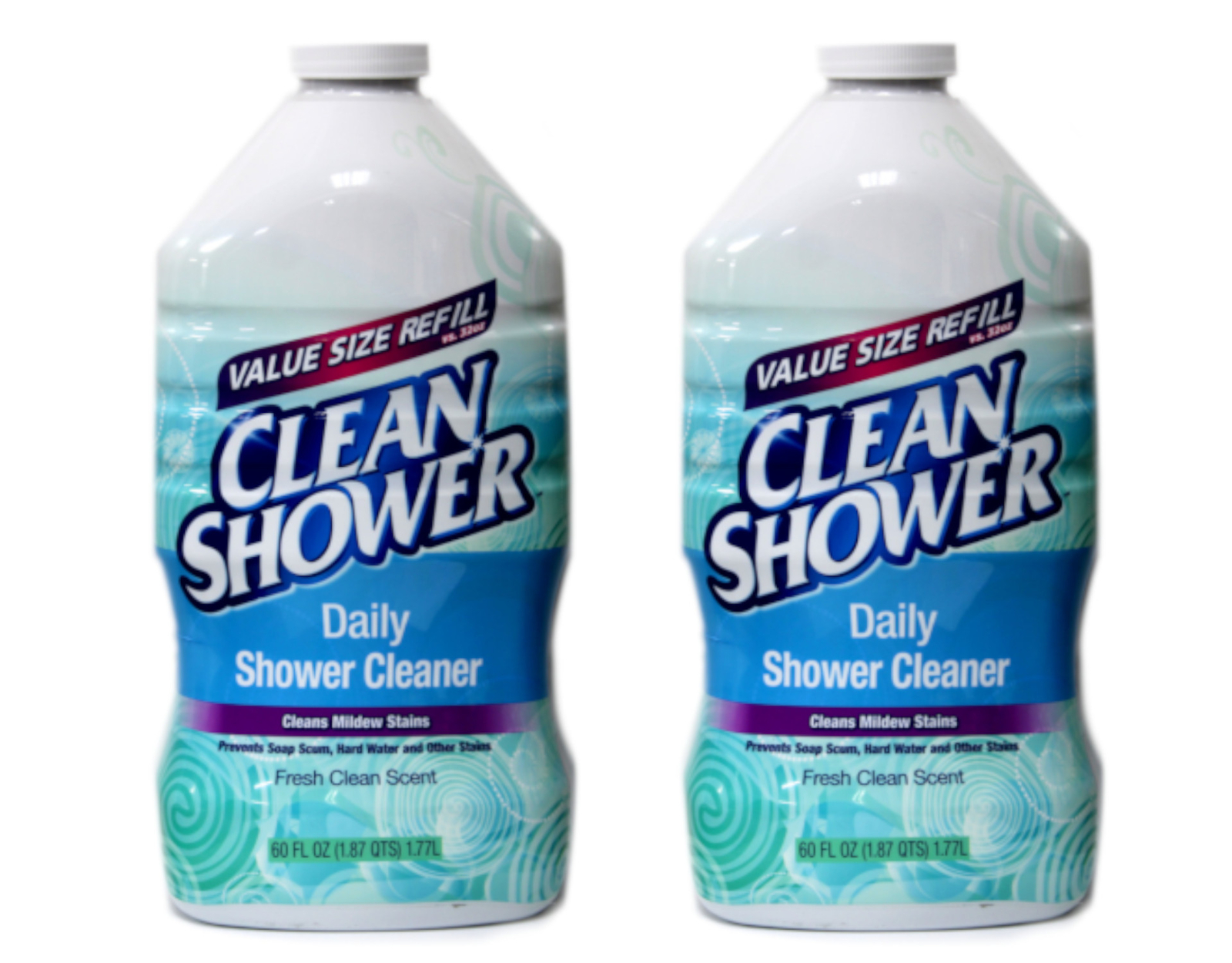 Clean Shower Daily Shower Cleaner Refill, 60 fl oz – Pack of 2