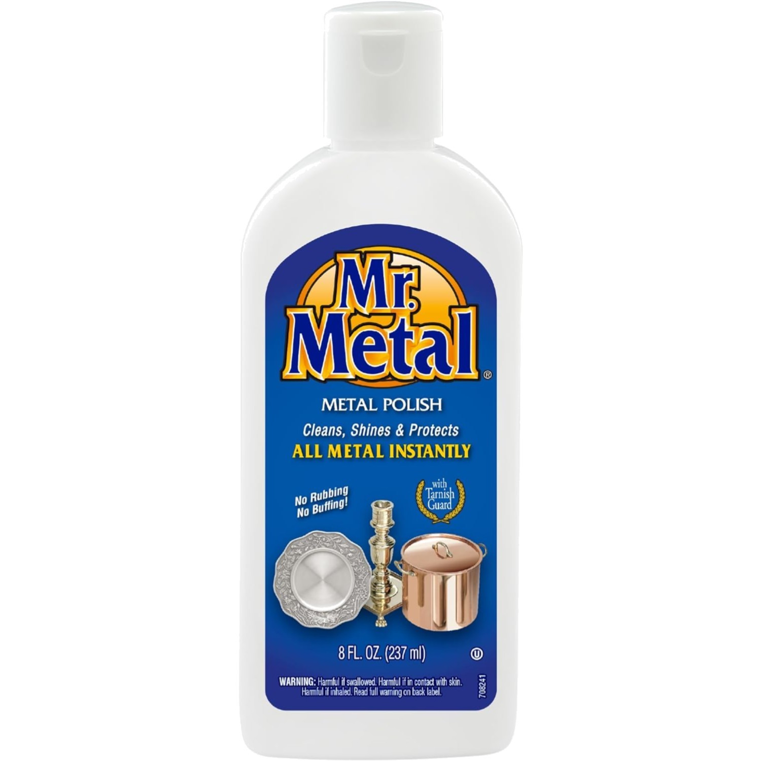 Metal Polish Liquid All Metal Cleaner Tarnish Remover Chrome Silver Brass 8 oz