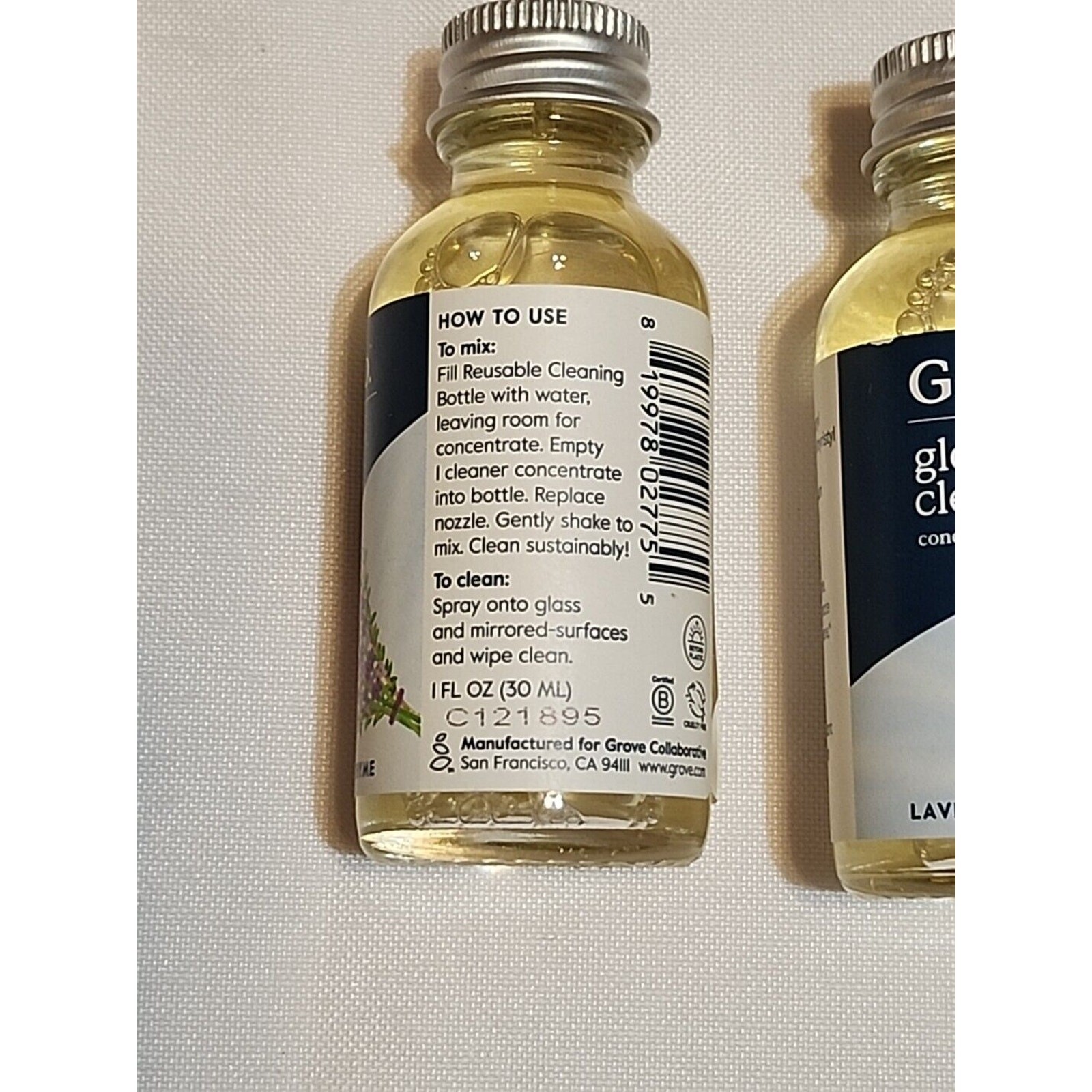 Grove Co. Glass Cleaner Concentrates Lavender Blossom & Thyme 2 Pack 1 fl. oz.
