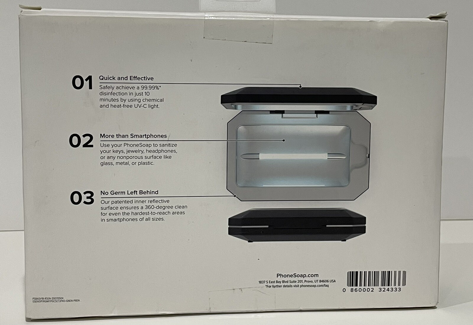 PhoneSoap Basic UV Sanitizer – Black NEW SEALED BOX