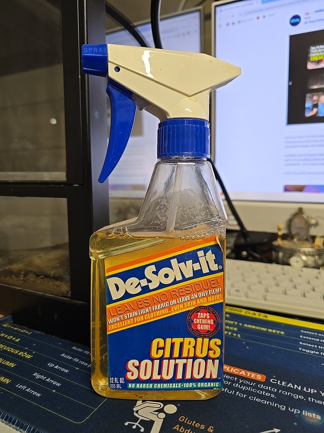 De-Solv-It Citrus Solution Leaves No Residue Zaps Chewing Gum 100% Organic NOS