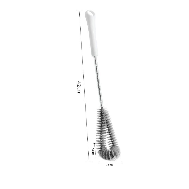 Long Handle Cup Brush L Shape Head for Deep Cleaning of Tumblers and Bottles