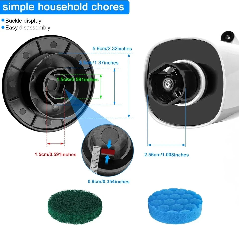 Electric Spin Scrubber Replacement Brush Heads Set, 10 Piece Replacement Brush C