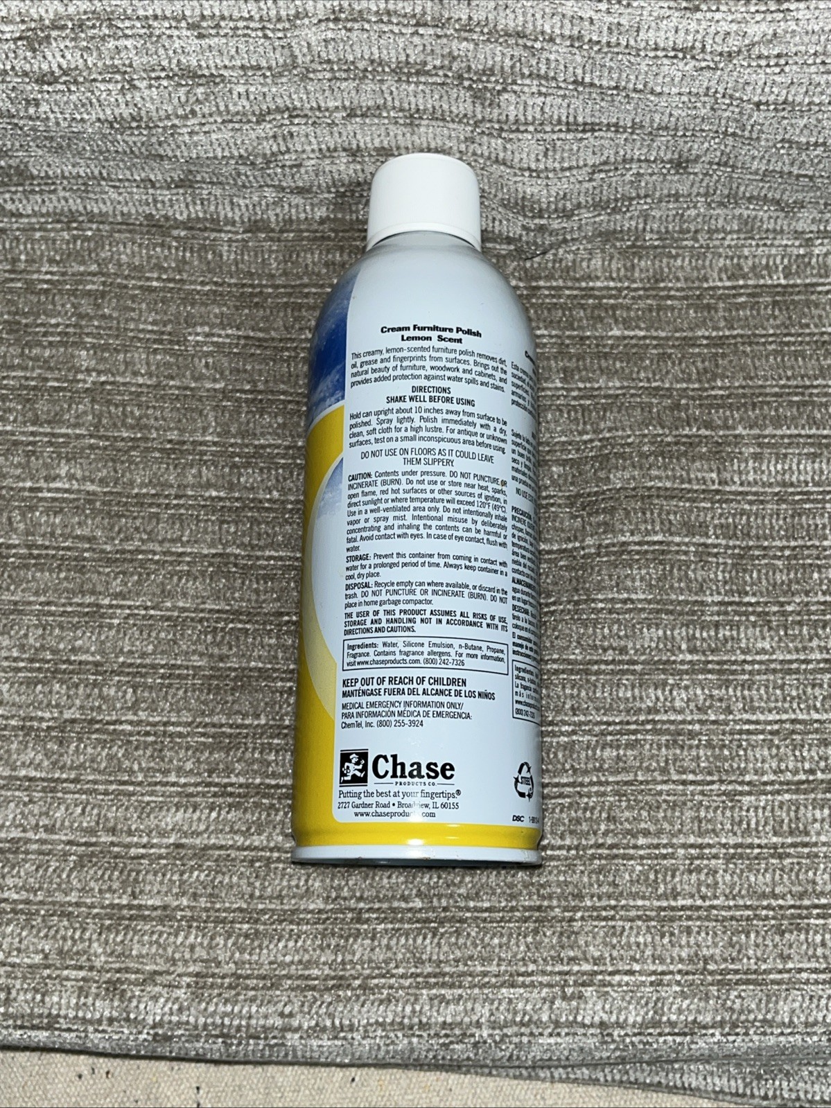 Chase Home Value Cream Furniture Polish Lemon Scent 6oz New Cleans & Protects
