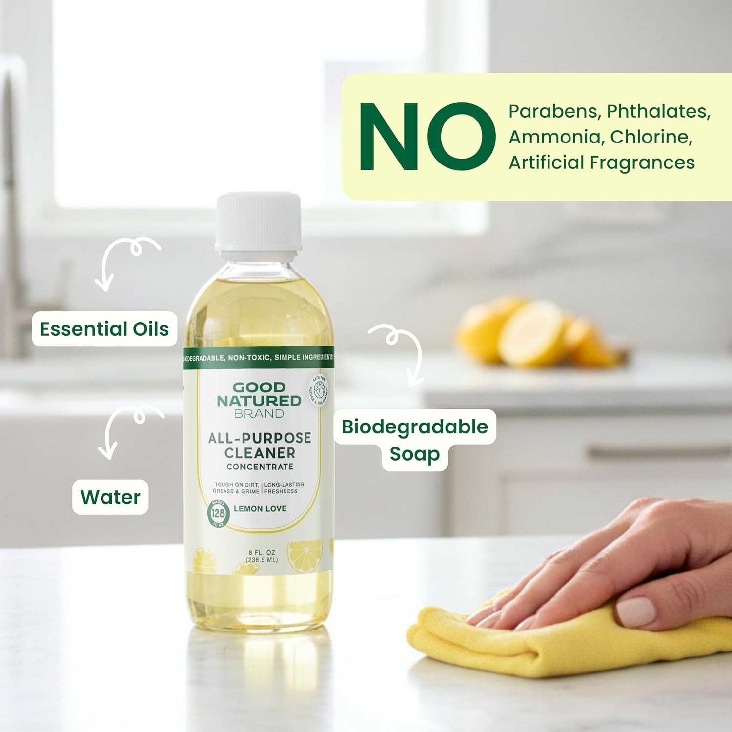 Good Natured All Purpose Cleaner Concentrate Lemon 8oz
