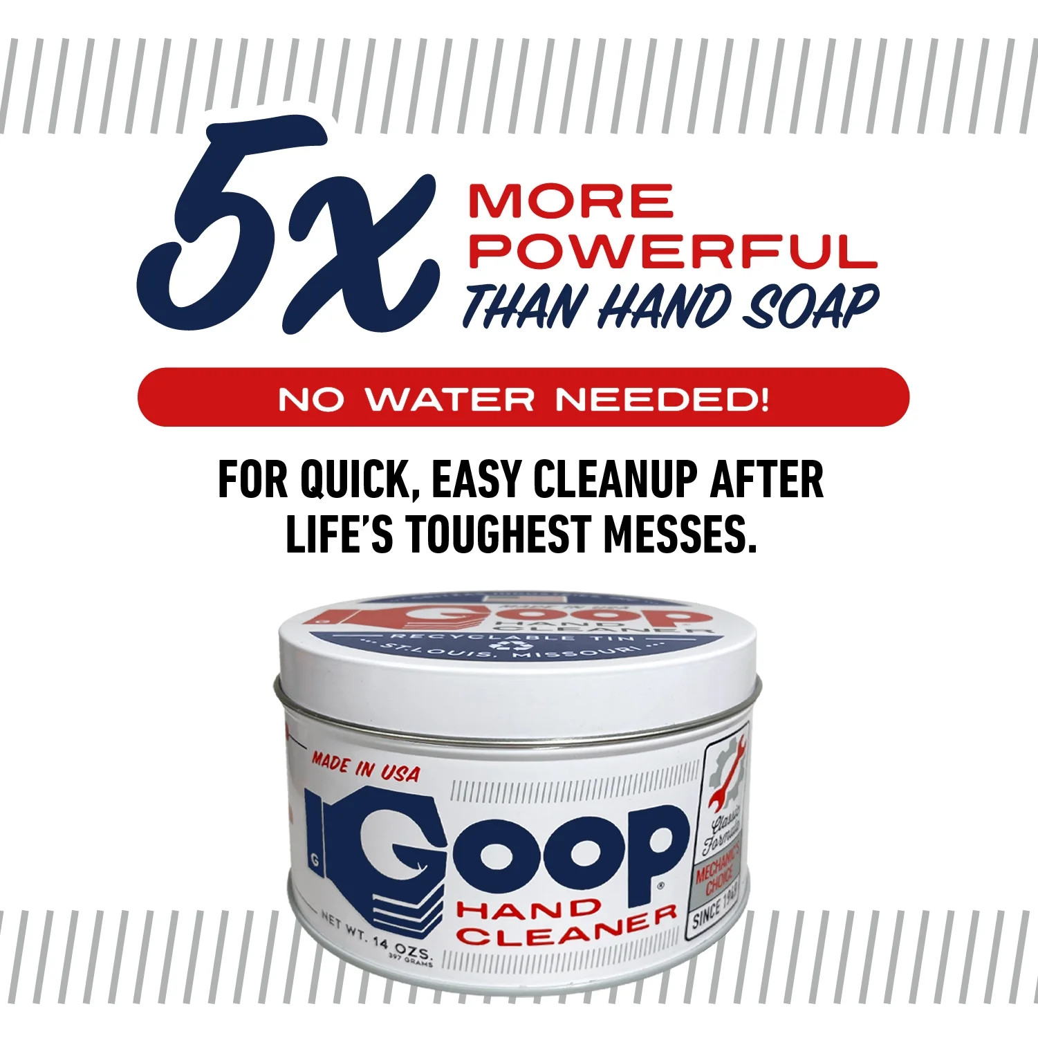 Classic Goop Heavy-Duty Waterless Hand Degreaser – 14 Oz for Mechanics