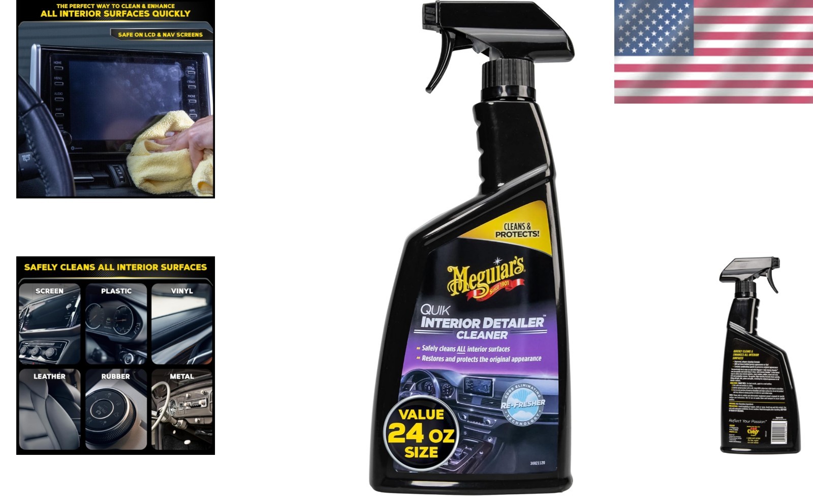 Quik Interior Detailer Cleaner – 24 Oz Spray for Pristine Automotive Interiors