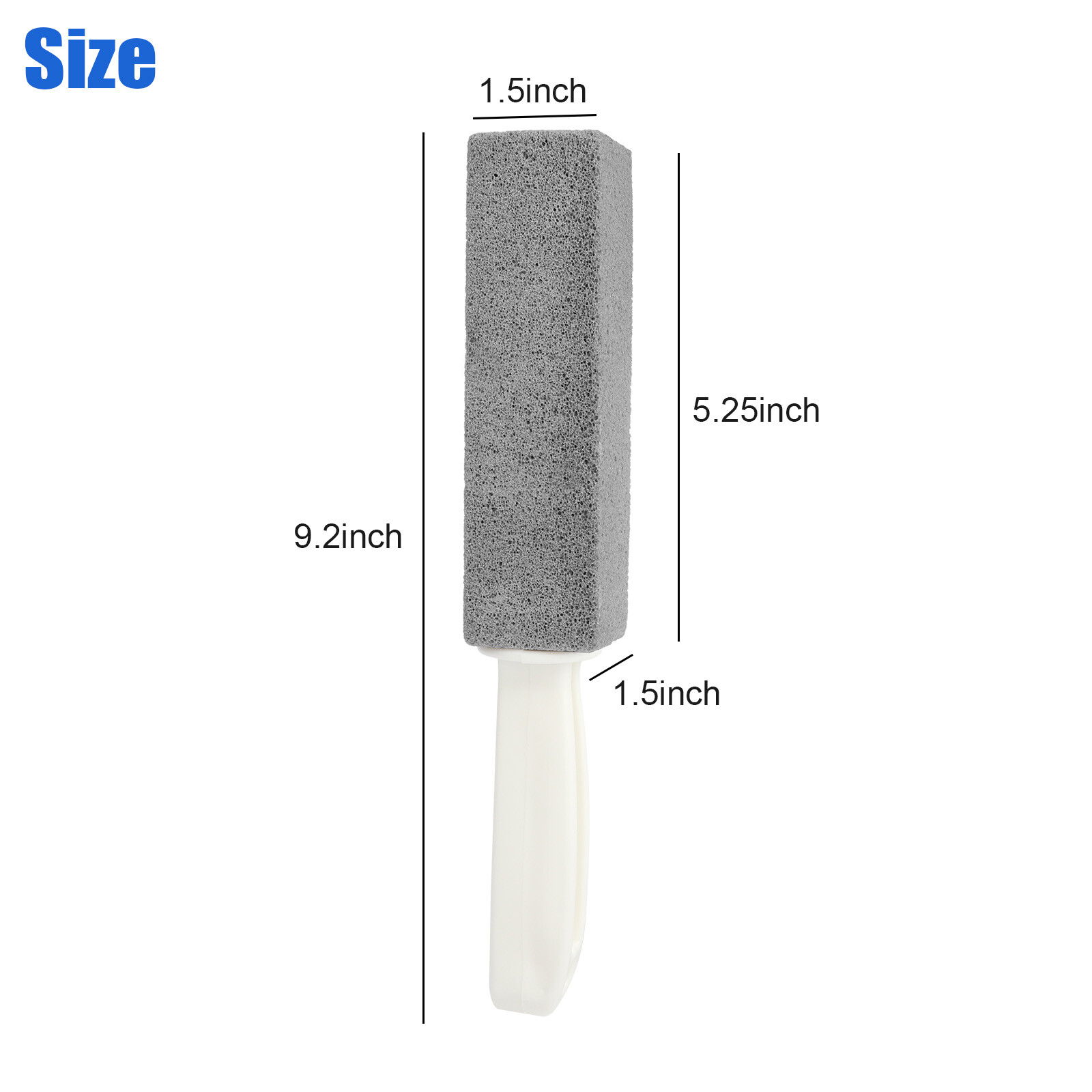 2 Pcs Heavy Duty Handle Pumice Stone Cleaner Toilet Scouring Stain Remover Tools
