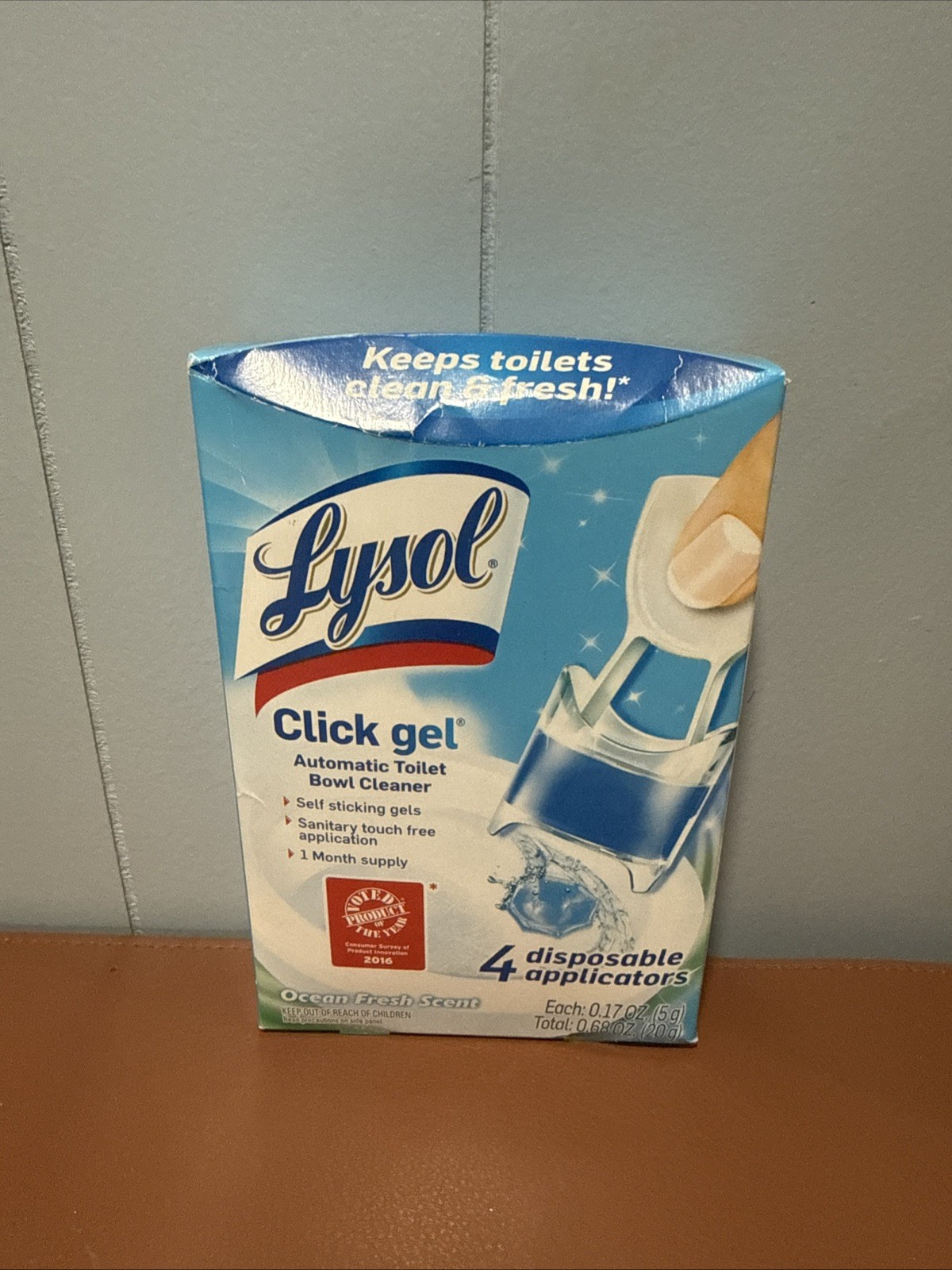 Lysol Click Gel Automatic Toilet Bowl Cleaner ocean fresh scent 4 applicators