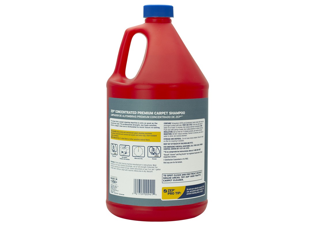 ZEP ZUPXC128 Carpet Cleaner, 128 oz Bottle, Liquid, Clear