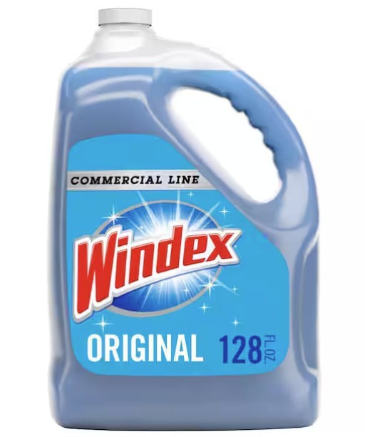 Windex Original Commercial Glass Cleaner Refill 128 oz Streak-Free Ready to Use