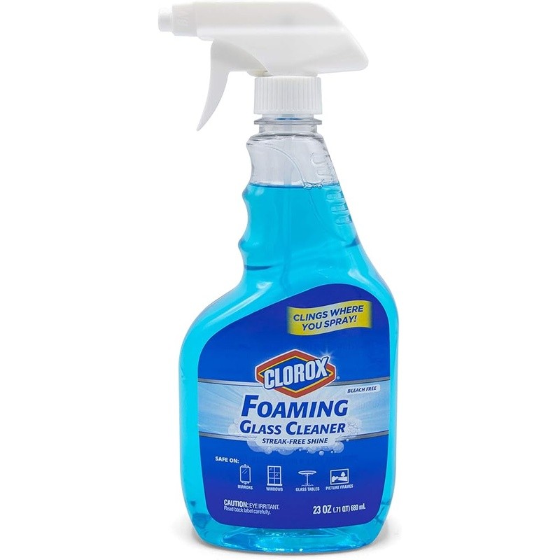 Foaming Glass Cleaner Spray Streak-Free Window & Mirror Cleaner Easy Use 23 Oz