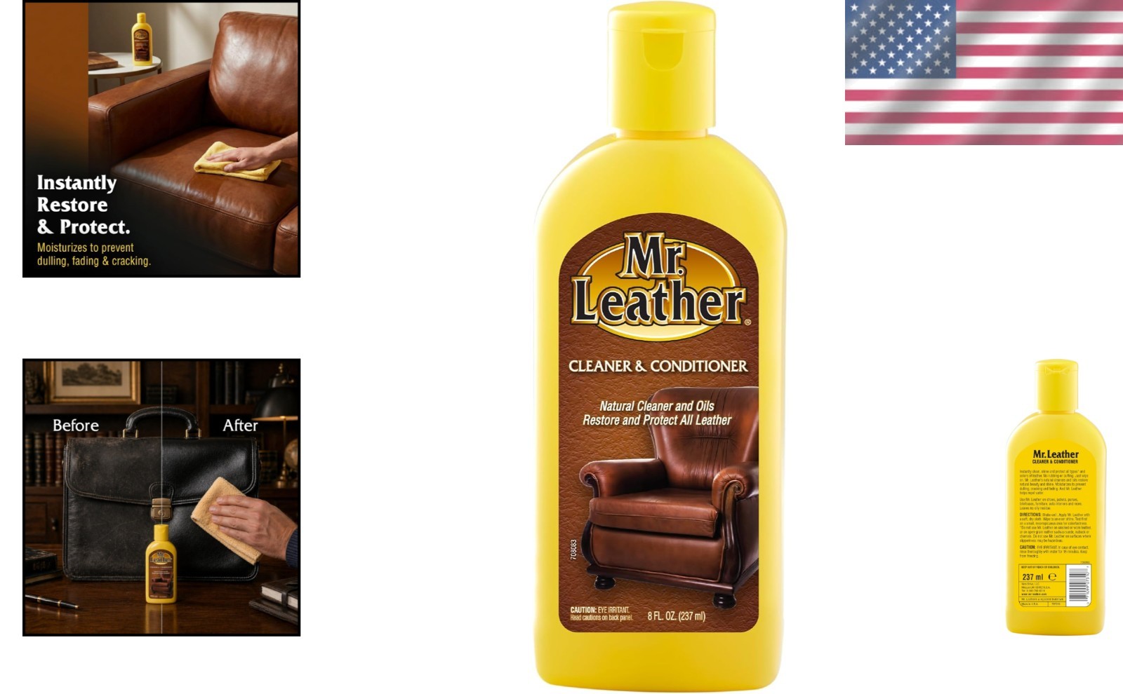 Versatile 8 oz Leather Conditioner – Restores, Protects, & Hydrates All Surfaces